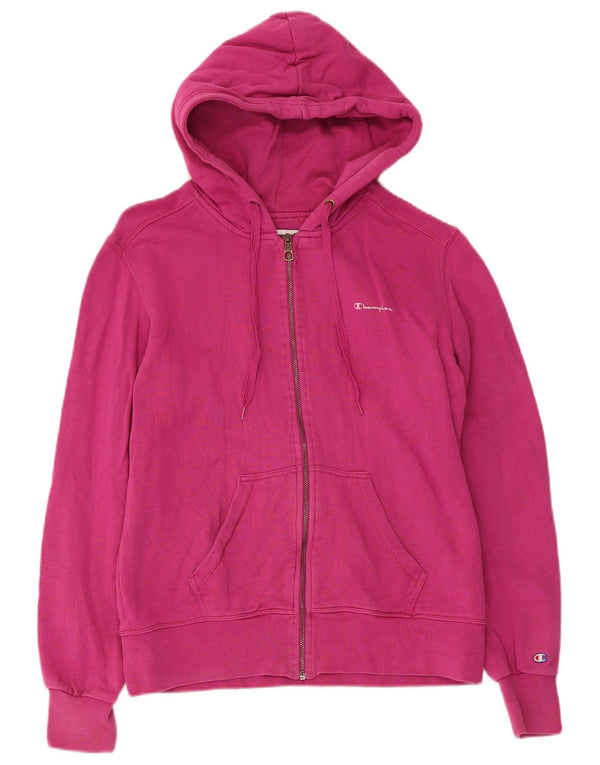 Champion Pull à capuche zippé pour femme UK 14 Coton rose moyen