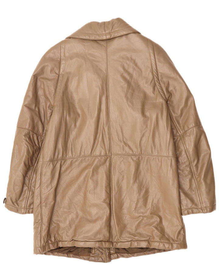 Belfe Manteau en cuir pour femme IT 44 Marron moyen