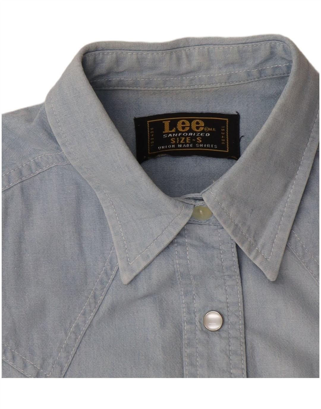 Lee Chemise sans manches pour femme UK 10 Small Bleu