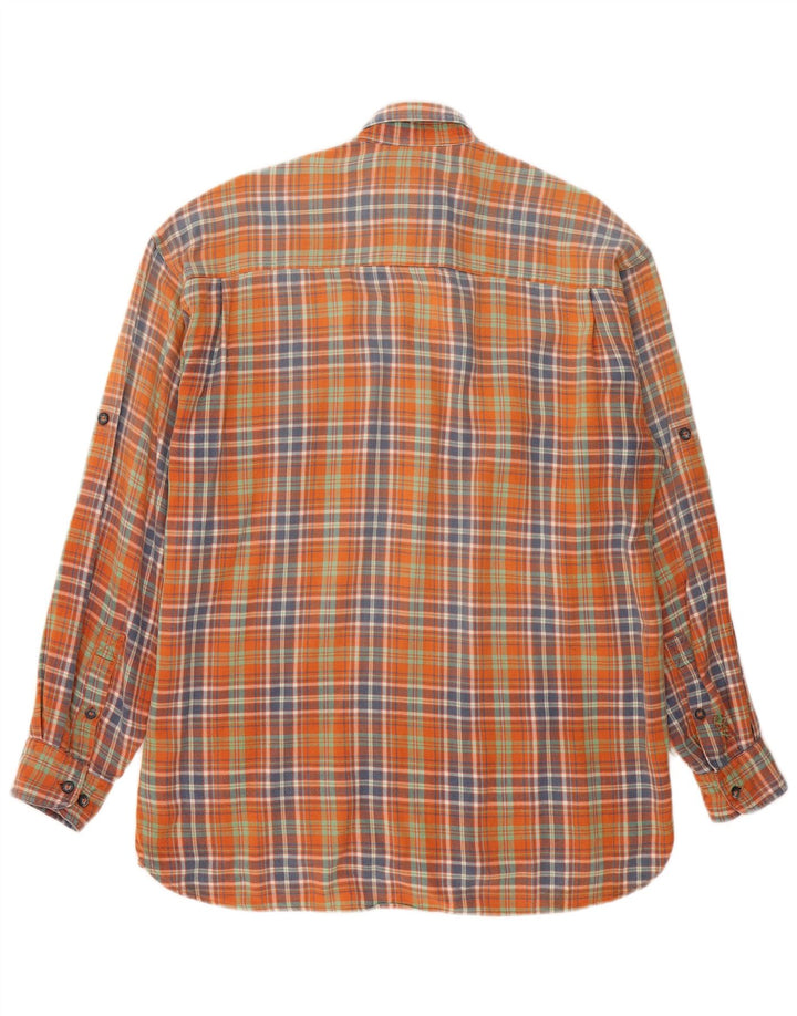 Camel Active Chemise Flanelle Homme Carreaux Orange Moyen