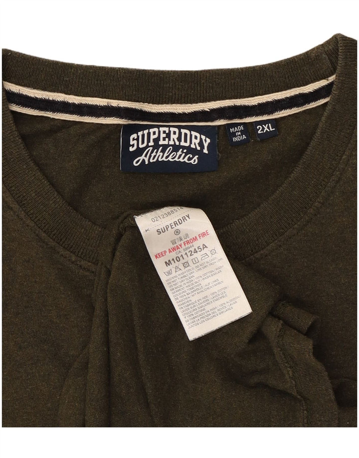 Superdry T-Shirt Homme Top 2XL Kaki Coton