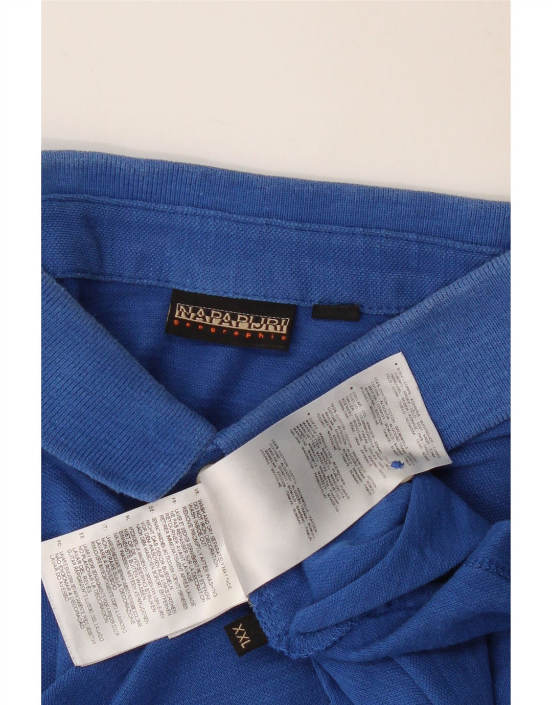 NAPAPIJRI Polo Geographic Homme 2XL Bleu Coton