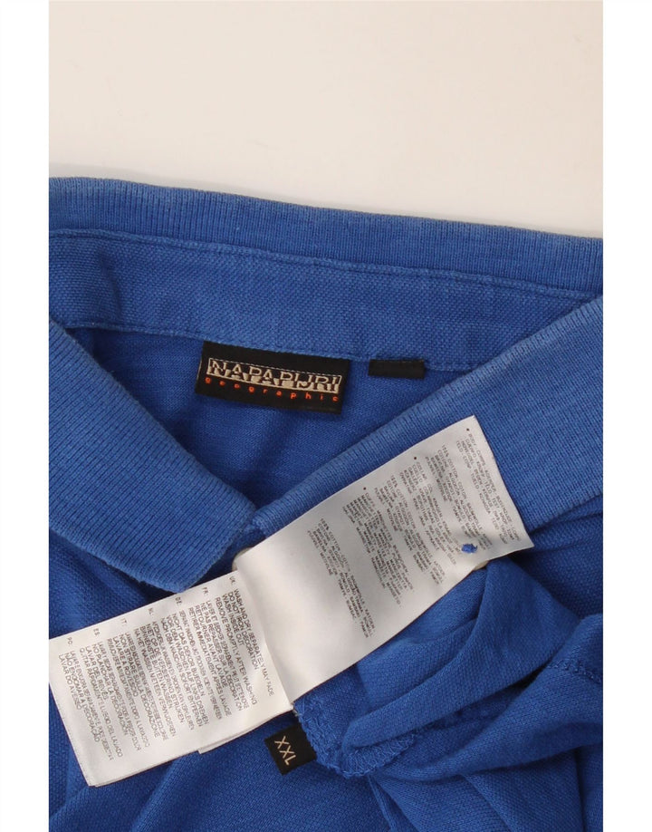 NAPAPIJRI Polo Geographic Homme 2XL Bleu Coton
