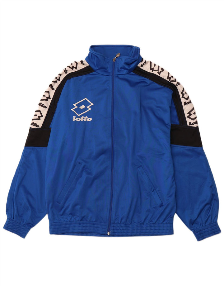 LOTTO Veste de survêtement graphique pour hommes 2XL Bleu Colorblock Polyester