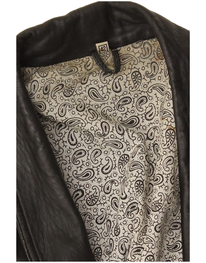 vintage Homme Double Breasted Veste surdimensionnée EU 42 Grand Noir