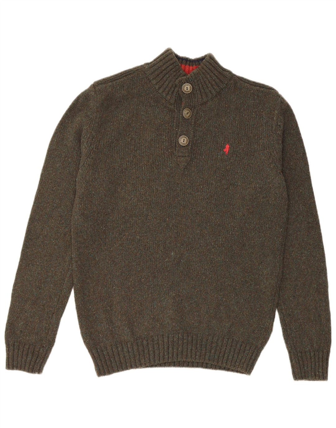 Marlboro Classics Pull à col boutonné pour homme Grande laine grise