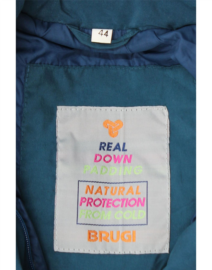 BRUGI Manteau matelassé à capuche surdimensionné pour femme IT 44 Bleu moyen Polyester