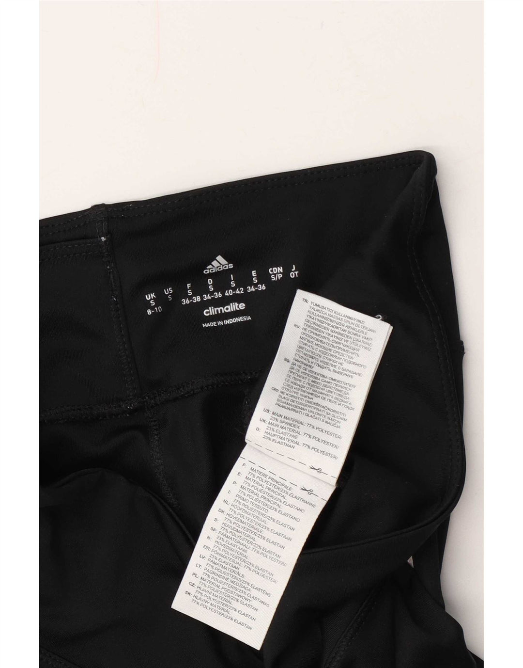 Adidas Climalite Leggings UK 8/10 Petit Noir Polyester