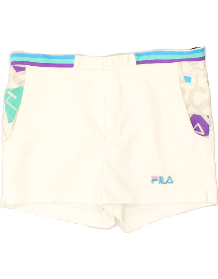 FILA Womens Sport Shorts IT 50 XL White | Vintage Fila | Thrift | Second-Hand Fila | Used Clothing | Messina Hembry 