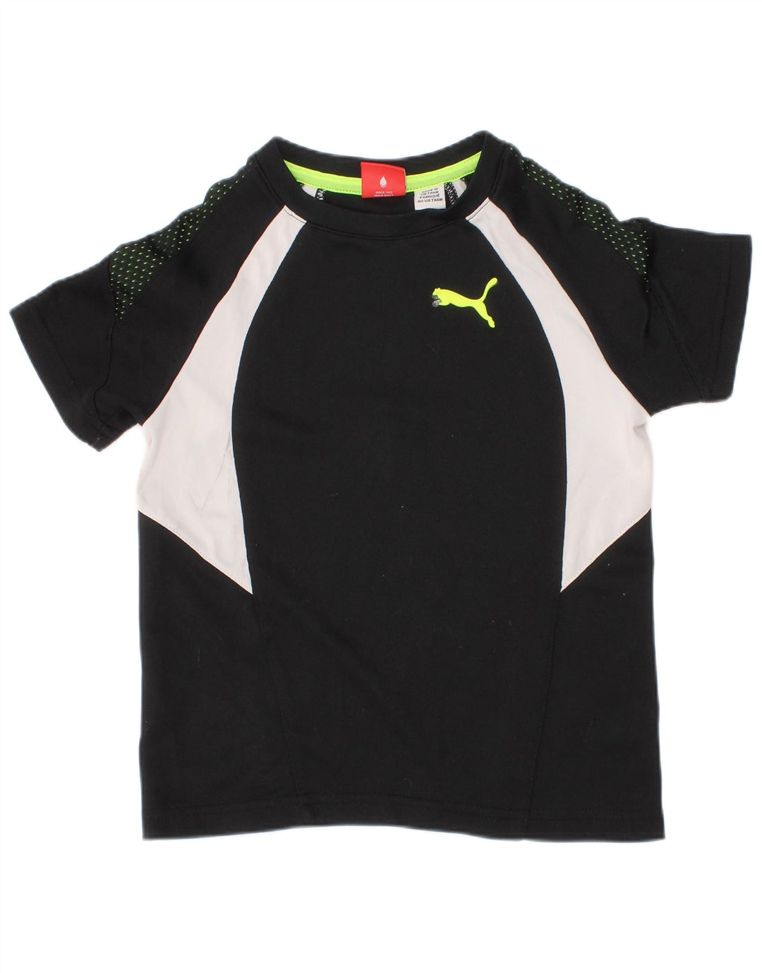 Puma T-Shirt Garçon 4-5 Ans Noir Colorblock Polyester