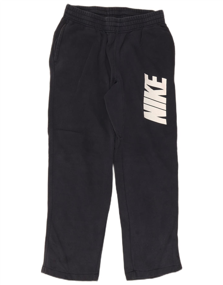 Nike Pantalon de survêtement graphique en coton bleu marine moyen
