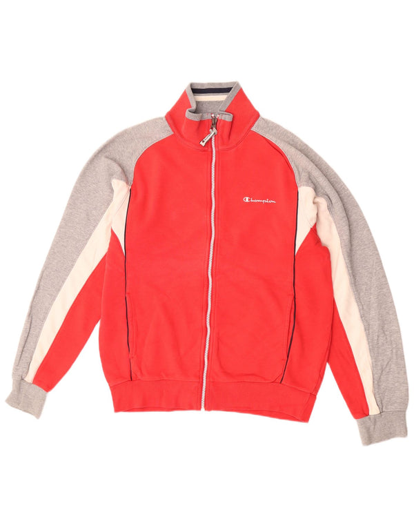 Champion Veste de Survêtement Homme Rouge Moyen Colourblock Cotton