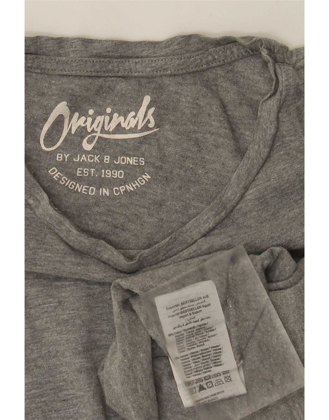 Jack & Jones T-Shirt Homme Gris Moyen Coton