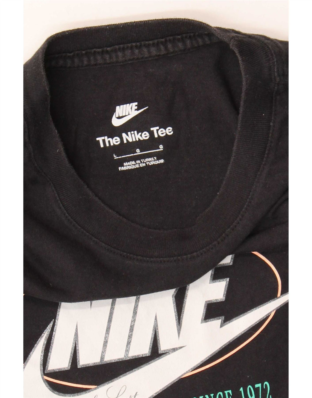 Nike T-shirt graphique pour femme UK 14 Large Noir