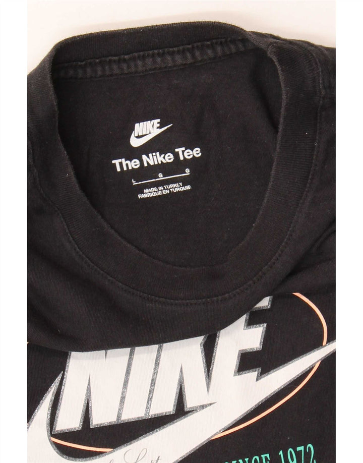 Nike T-shirt graphique pour femme UK 14 Large Noir