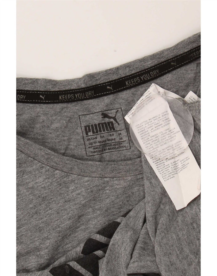 Puma T-Shirt Graphique Top XS Homme Gris Coton