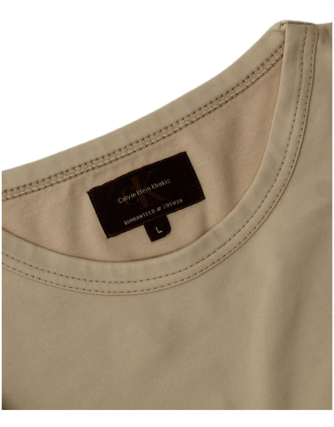 CALVIN KLEIN T-Shirt Khakis Homme Kaki Large