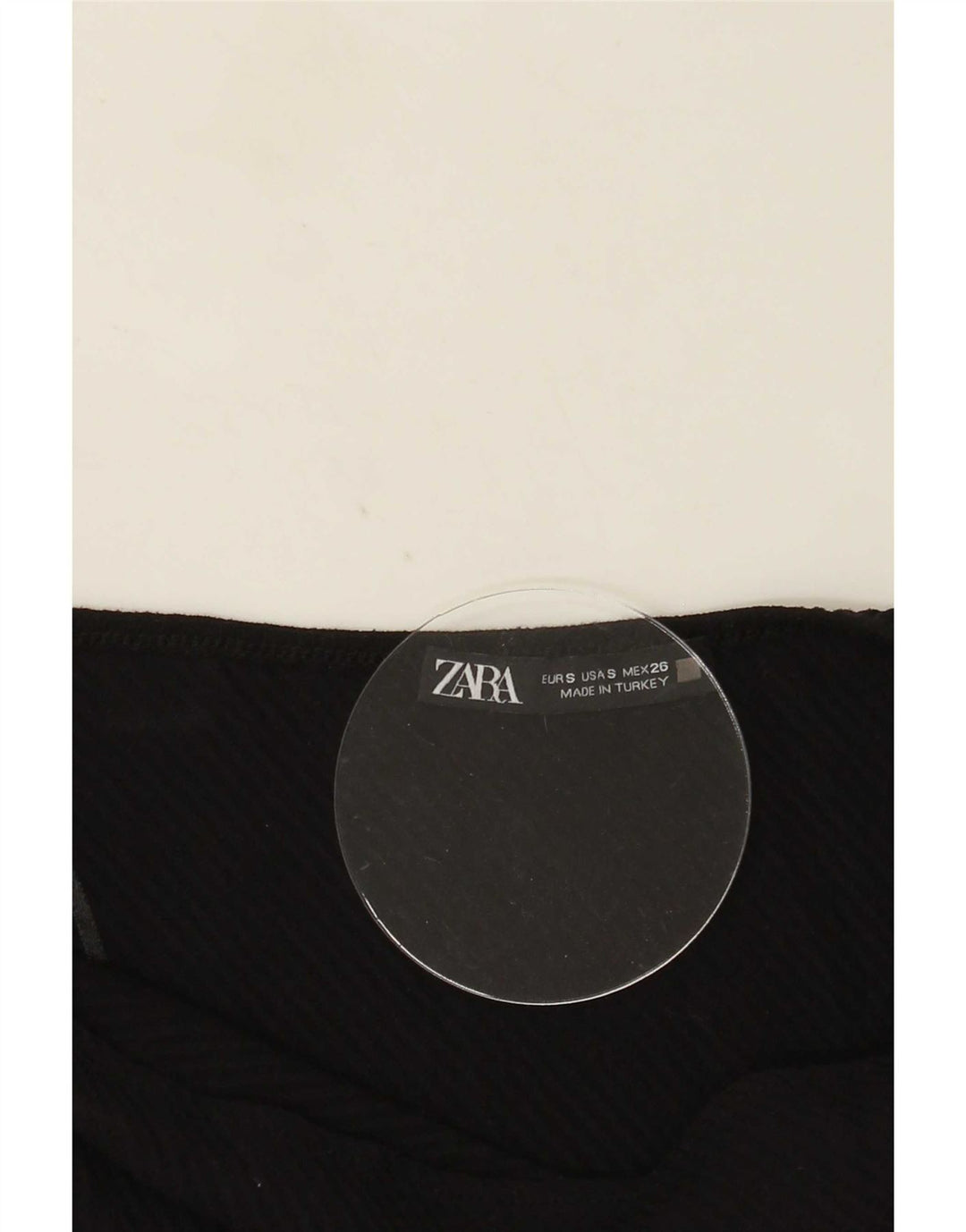 Zara Womens Top court à une épaule UK 8 Small Noir