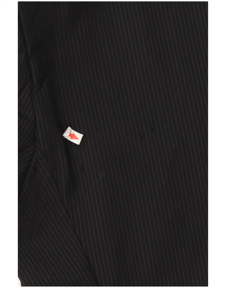 Hugo Boss Veste blazer à 2 boutons pour homme EU 54 2XL Laine vierge à fines rayures noires