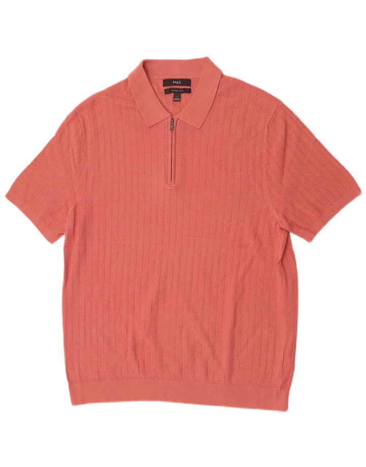 Marks & Spencer Polo Homme Grand Rose Coton