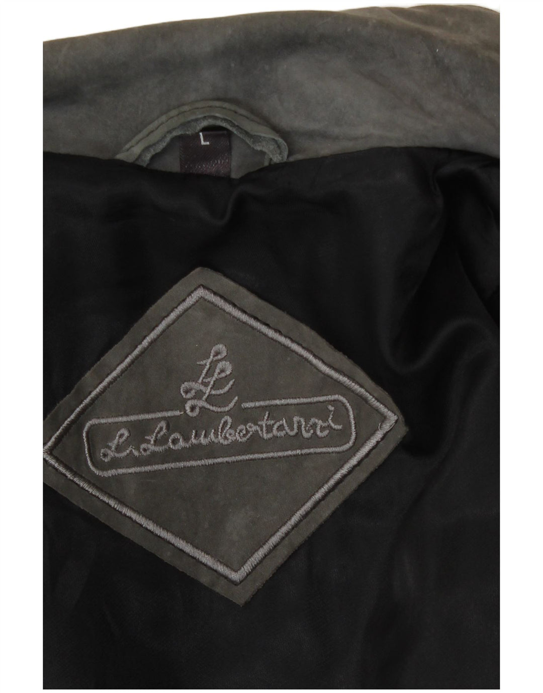 L.Lambertazzi Veste en cuir pour homme UK 40 Grand cuir gris