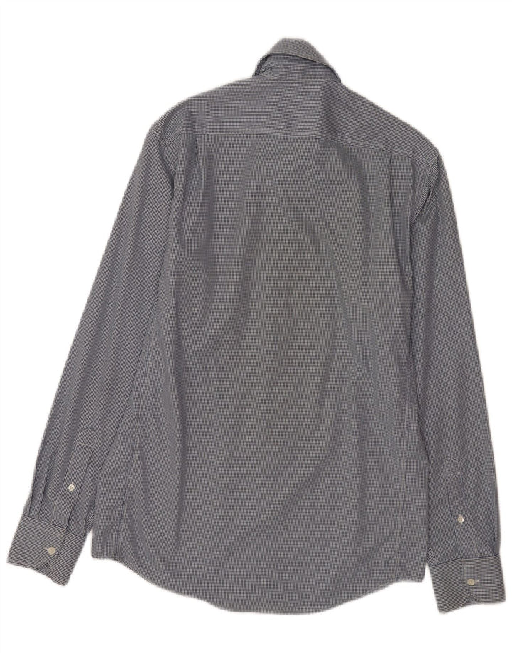Reiss Chemise Homme Petit Bleu Pied-de-Poule Coton