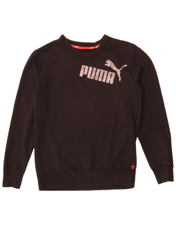 Puma Sweat-Shirt Graphique Homme Noir Moyen Coton