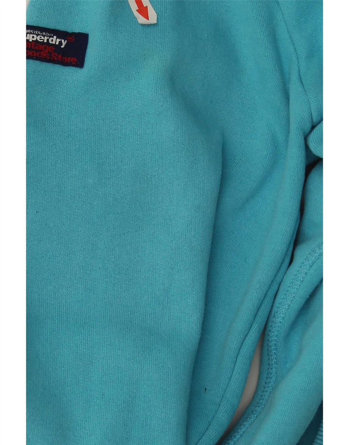 Superdry Pull à Capuche Graphique Homme Bleu Moyen Coton