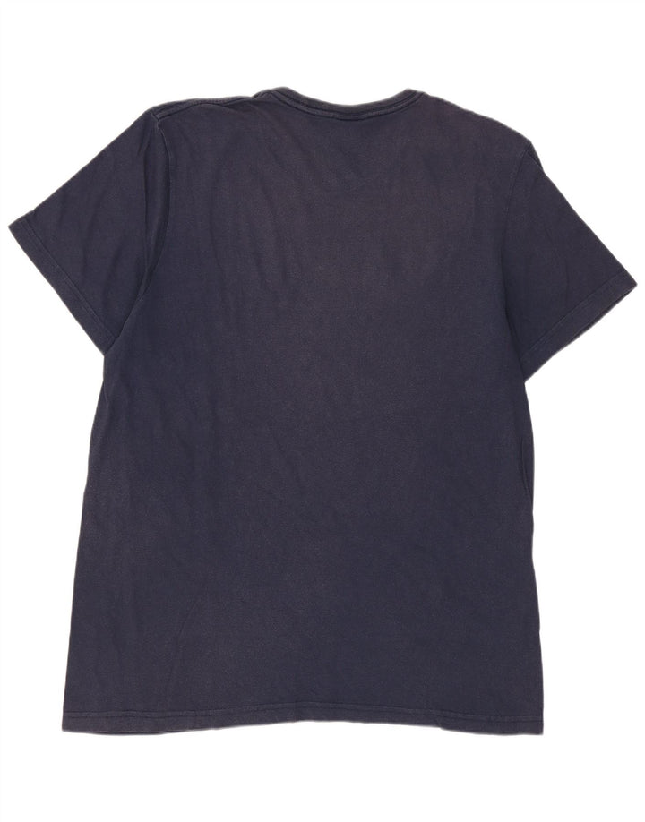 Adidas T-Shirt Graphique Homme Bleu Marine Moyen Coton