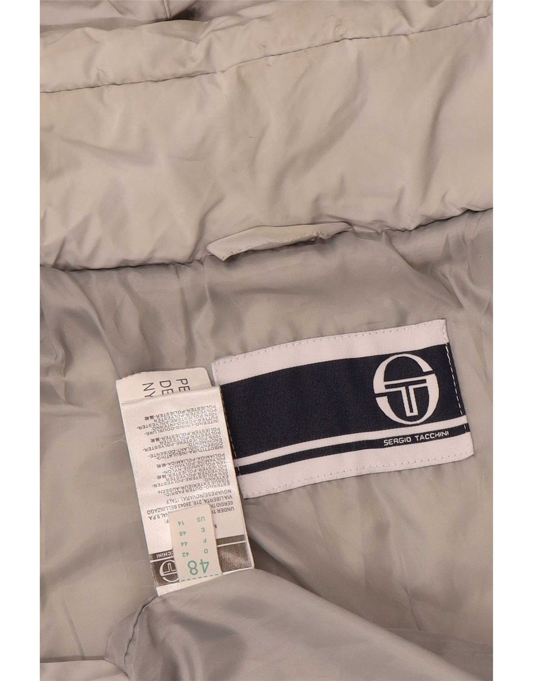 Sergio Tacchini Veste matelassée à capuche pour femme US 14 XL Gris Polyester