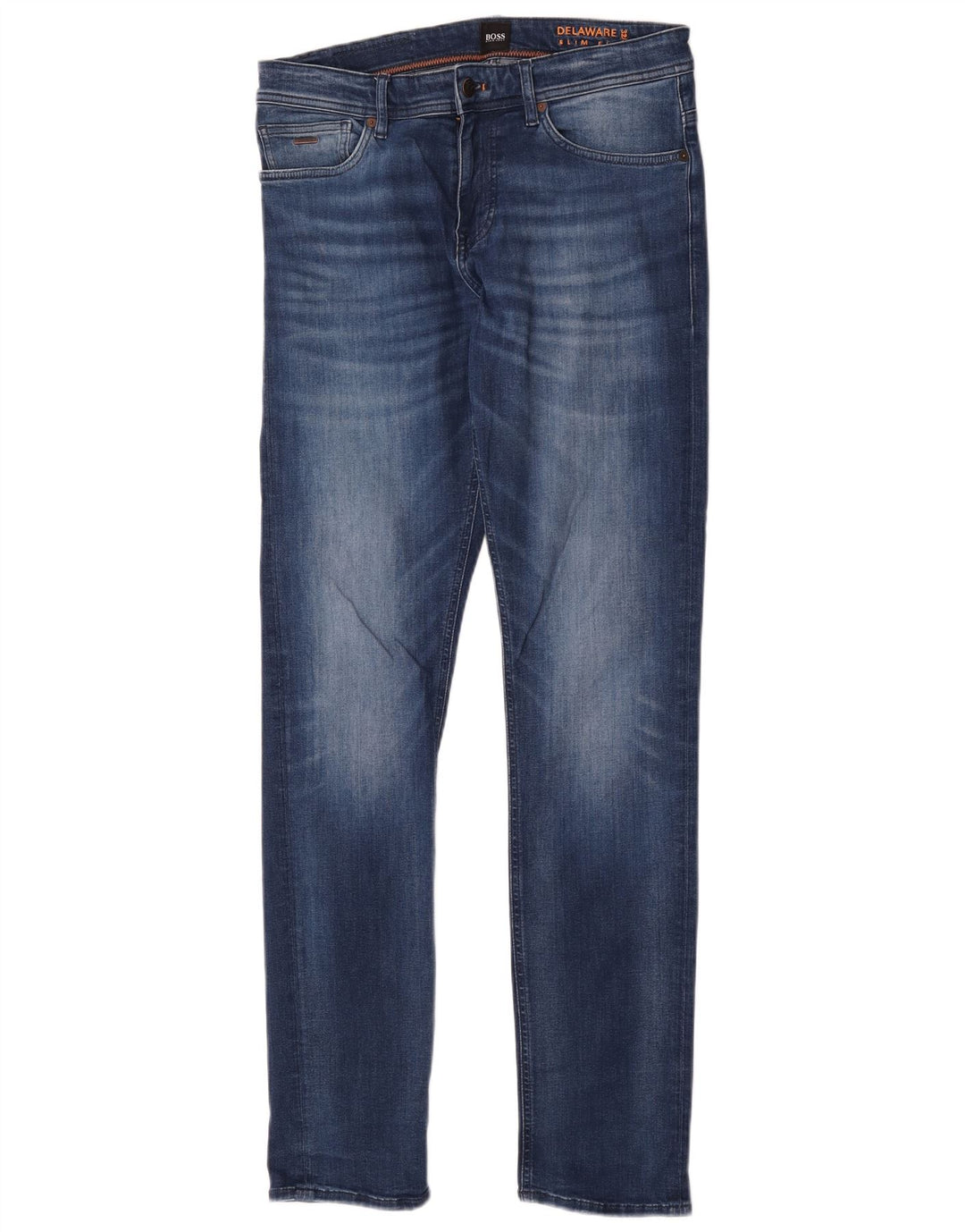 Hugo Boss Femme Delaware Slim Jean W32 L34 Bleu Coton