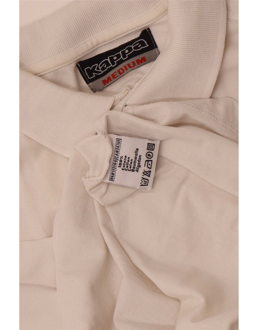 Kappa Polo Homme Blanc Moyen Coton