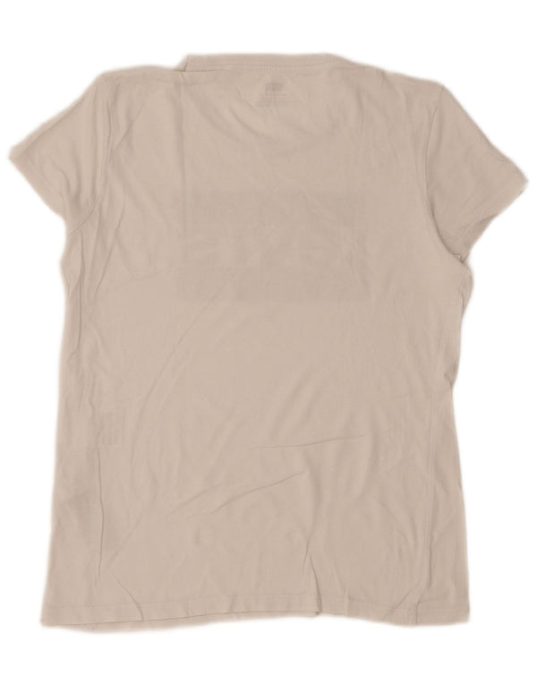 LEVI'S T-Shirt Graphique Femme UK 12 Coton Blanc Moyen