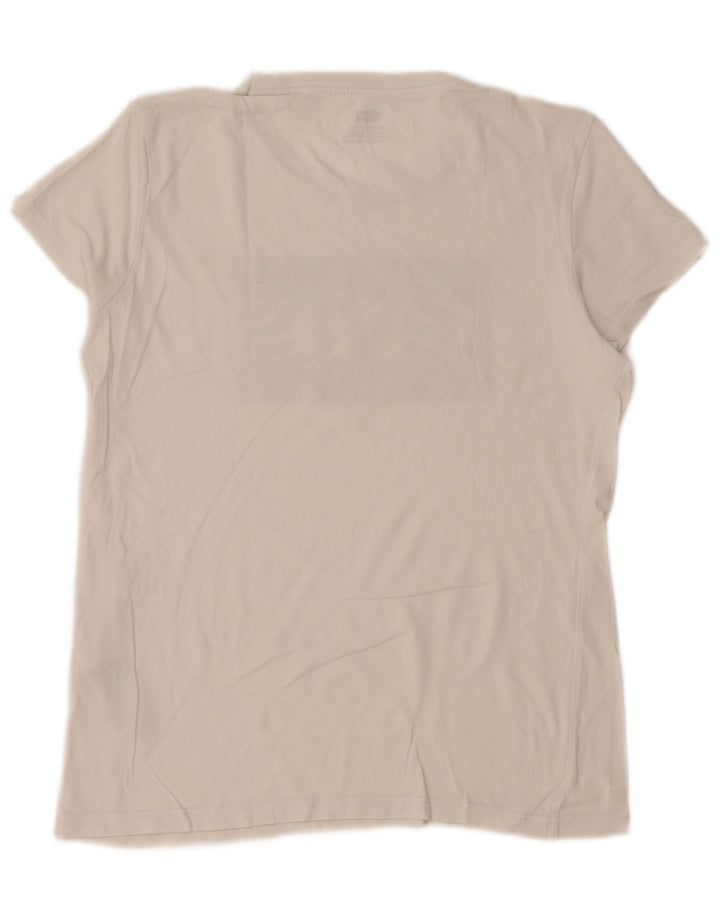 LEVI'S T-Shirt Graphique Femme UK 12 Coton Blanc Moyen