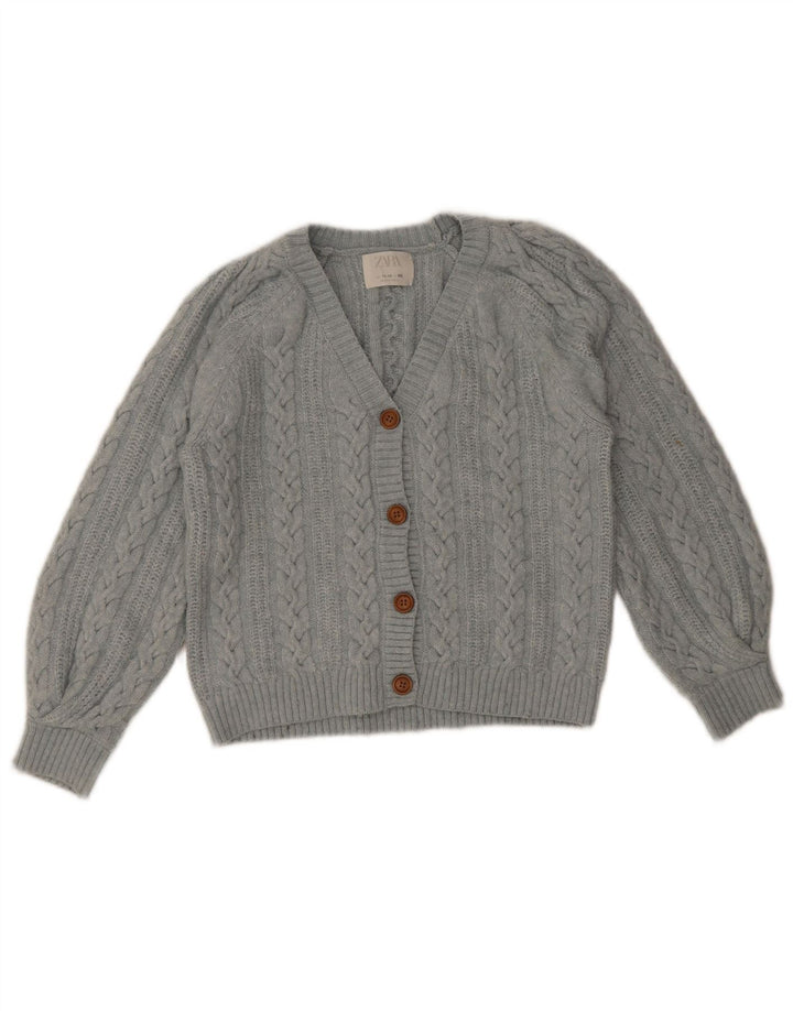 Zara Cardigan Fille 11-12 ans Bleu Polyester