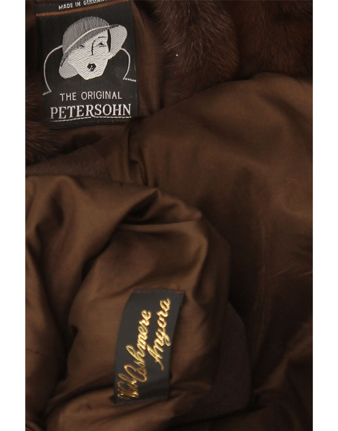 VINTAGE Manteau surdimensionné femme UK 14 Grande laine kaki