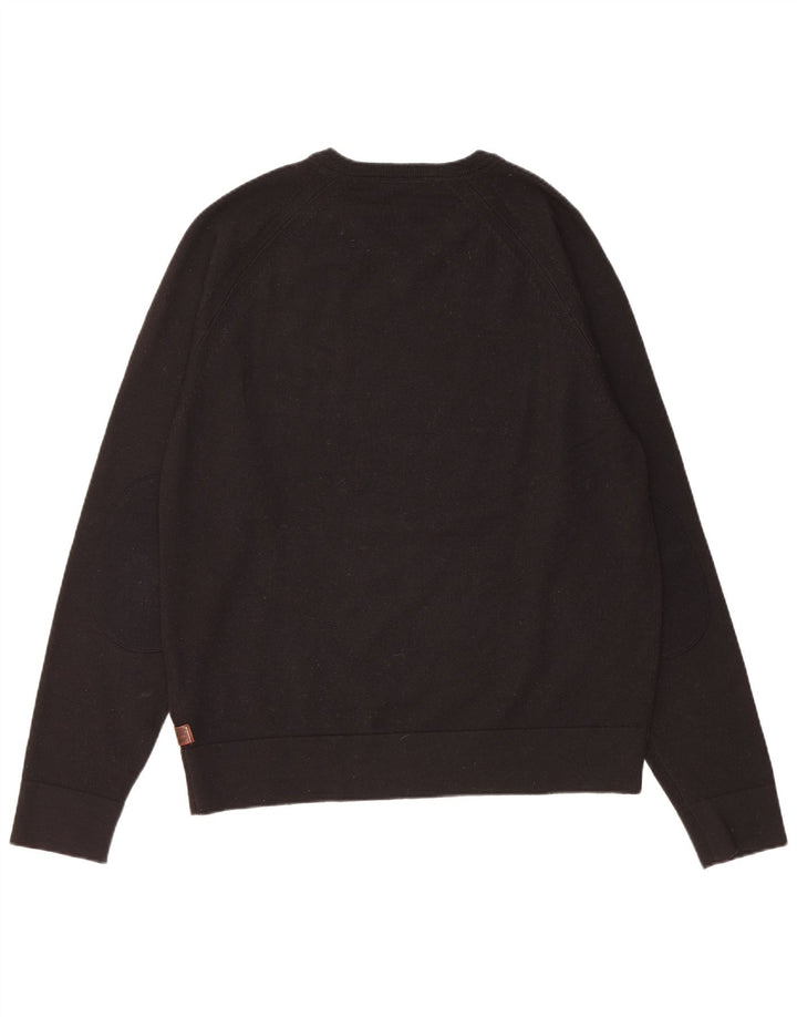 Timberland Pull coupe classique à col en V pour homme en laine noire