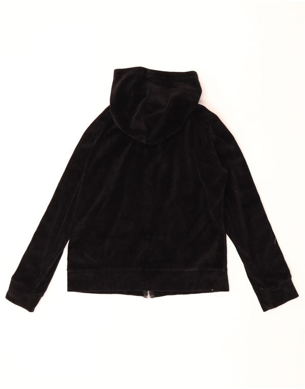 Guess Pull à capuche zippé surdimensionné pour femme UK 10 Petit Noir Colorblock