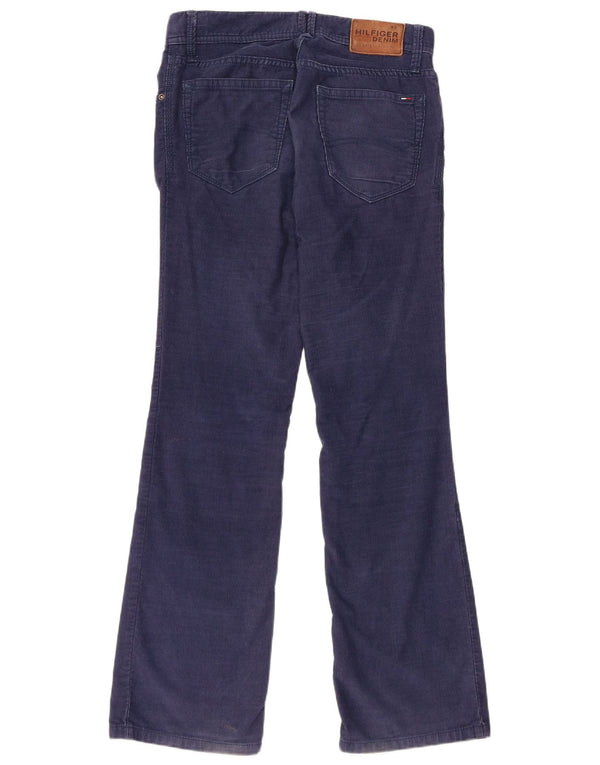 Tommy Hilfiger Mens Bootcut Corduroy Trousers W30 L32 Navy Blue Cotton