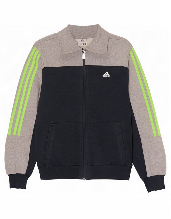Adidas Mens Tracksuit Top Jacket UK 36/38 Small Navy Blue Colourblock