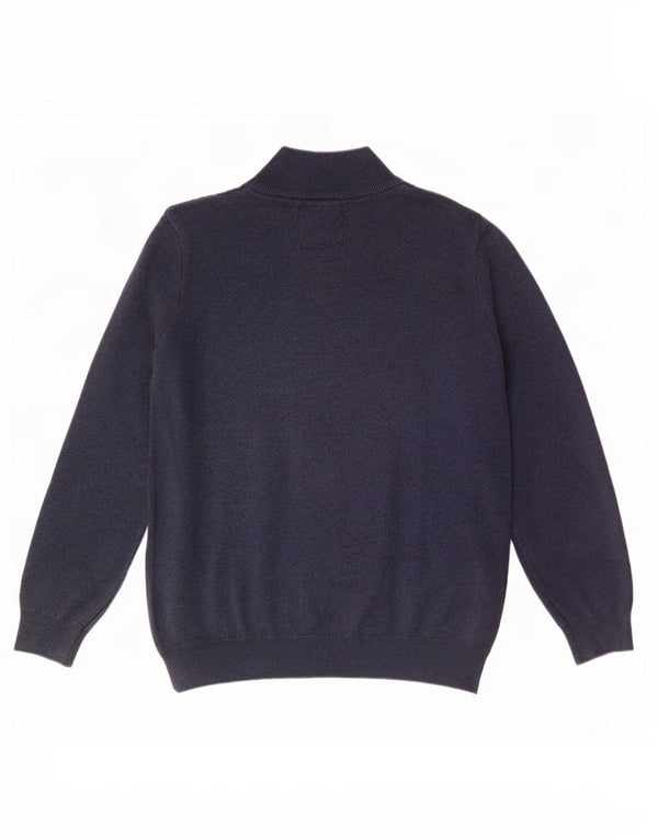 Superdry Homme Pull Col Zippé XL Bleu Marine Coton
