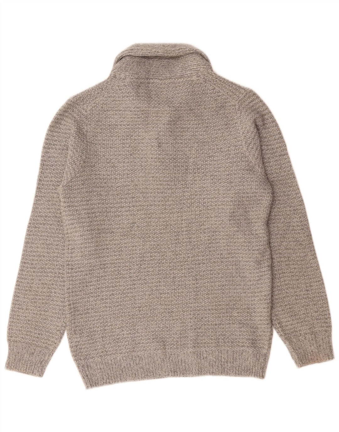 Marks & Spencer Pull à col polo pour homme Petit gris Acrylique