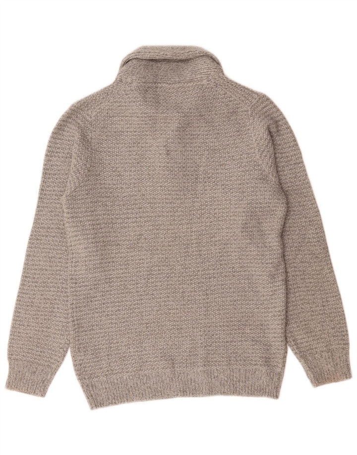 Marks & Spencer Pull à col polo pour homme Petit gris Acrylique