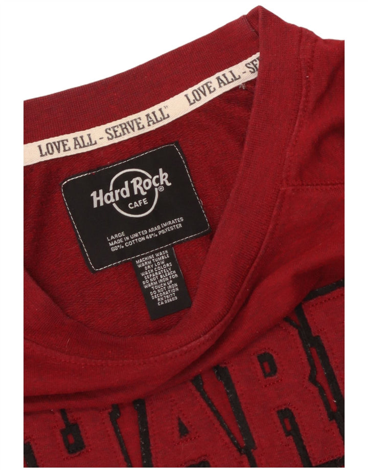 HARD ROCK CAFE Sweat-shirt graphique Prague pour femme UK 16 Large Rouge