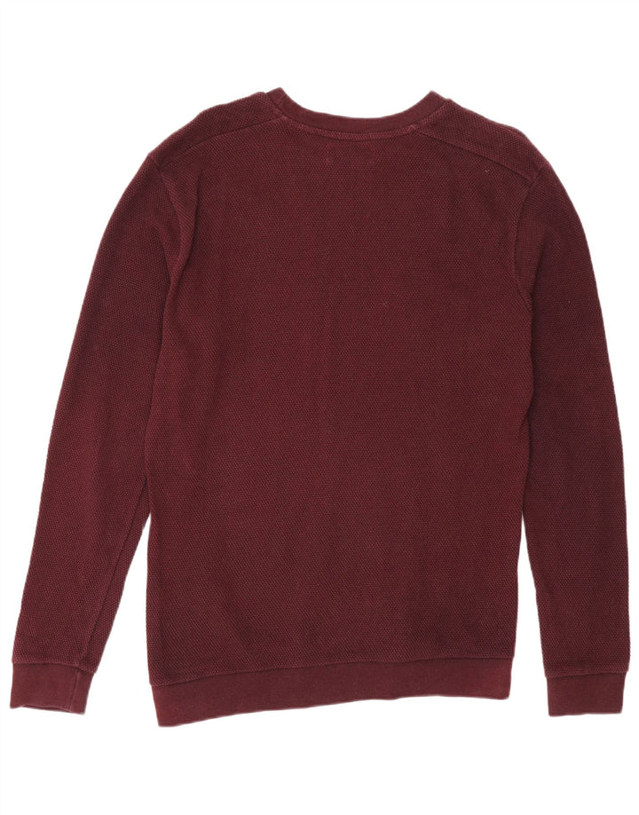 Zara Sweat-shirt pour homme en coton bordeaux moyen