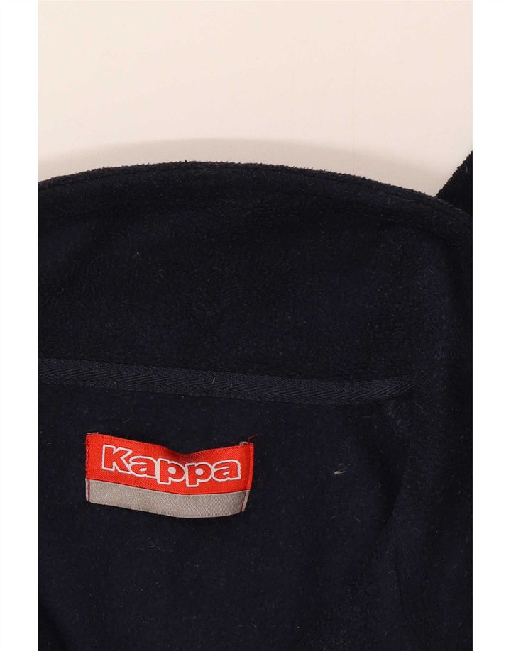 Kappa Pull polaire à col zippé pour homme, taille L, bleu marine