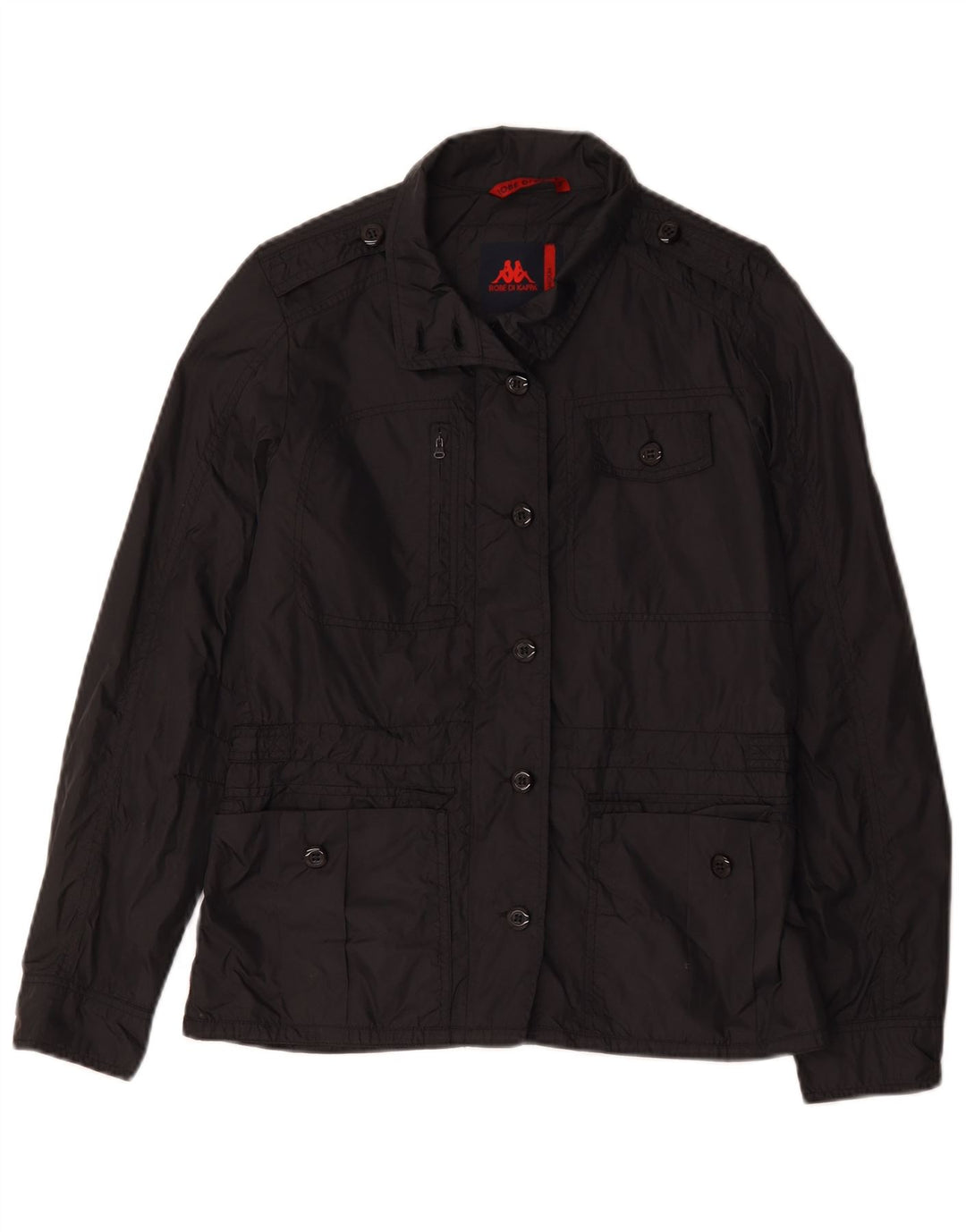 Kappa Veste Militaire Femme UK 14 Medium Noir Polyamide