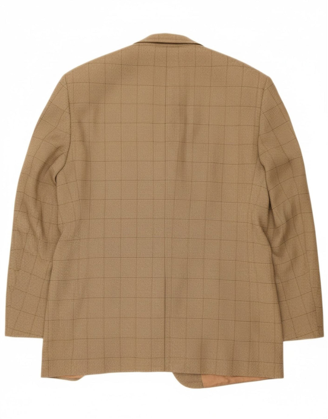 DOUGLAS Mens 3 Button Blazer Jacket UK 38 Medium Beige Check