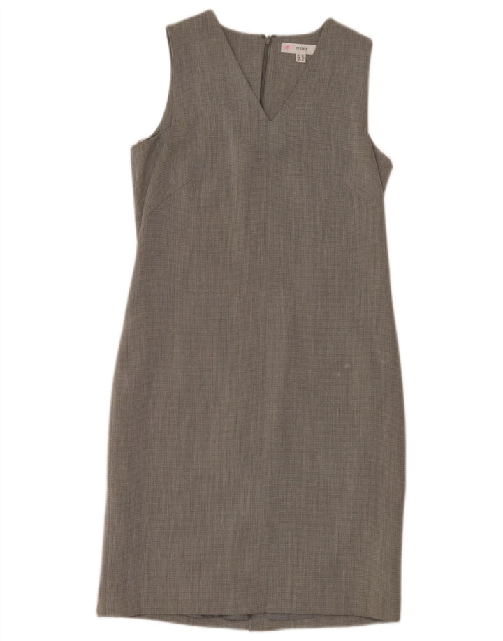 Next Robe fourreau sans manches pour femme UK 8 Small Gris Cupro