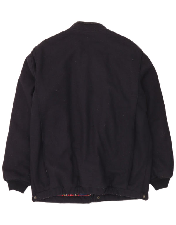 Wrangler Manteau coupe-vent pour homme UK 42 XL Laine bleu marine